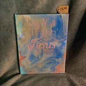 Acrylic pour, canvas, 8x10